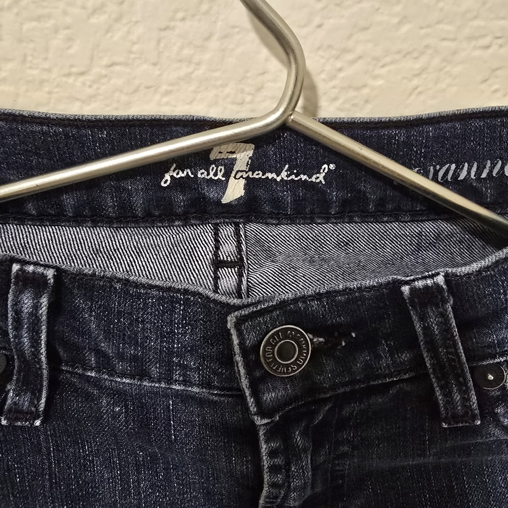 7 For All Mankind Women's Dark Blue Jeans